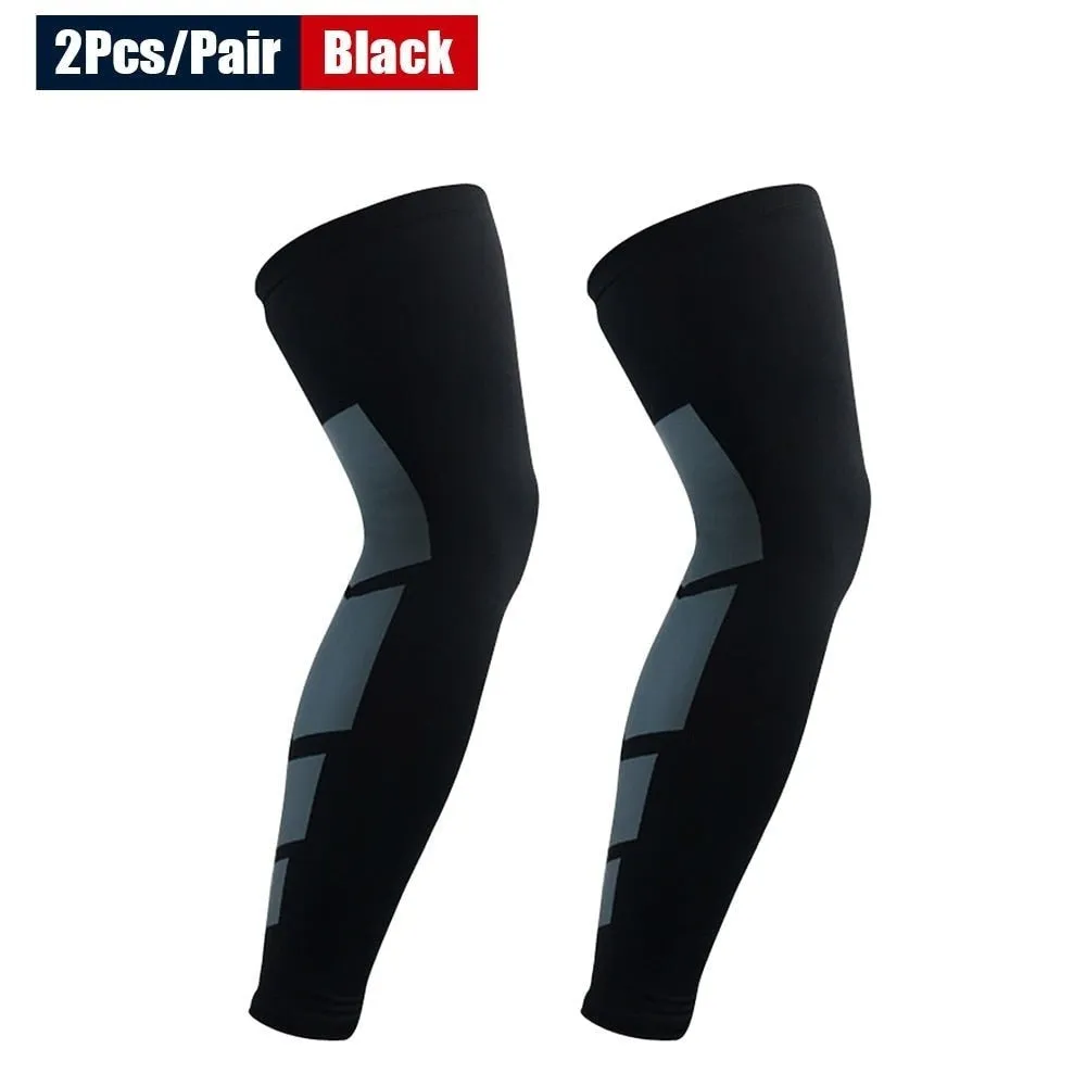 2pcs/pair Full Length Knee Brace Leg Sleeves for Men Women
