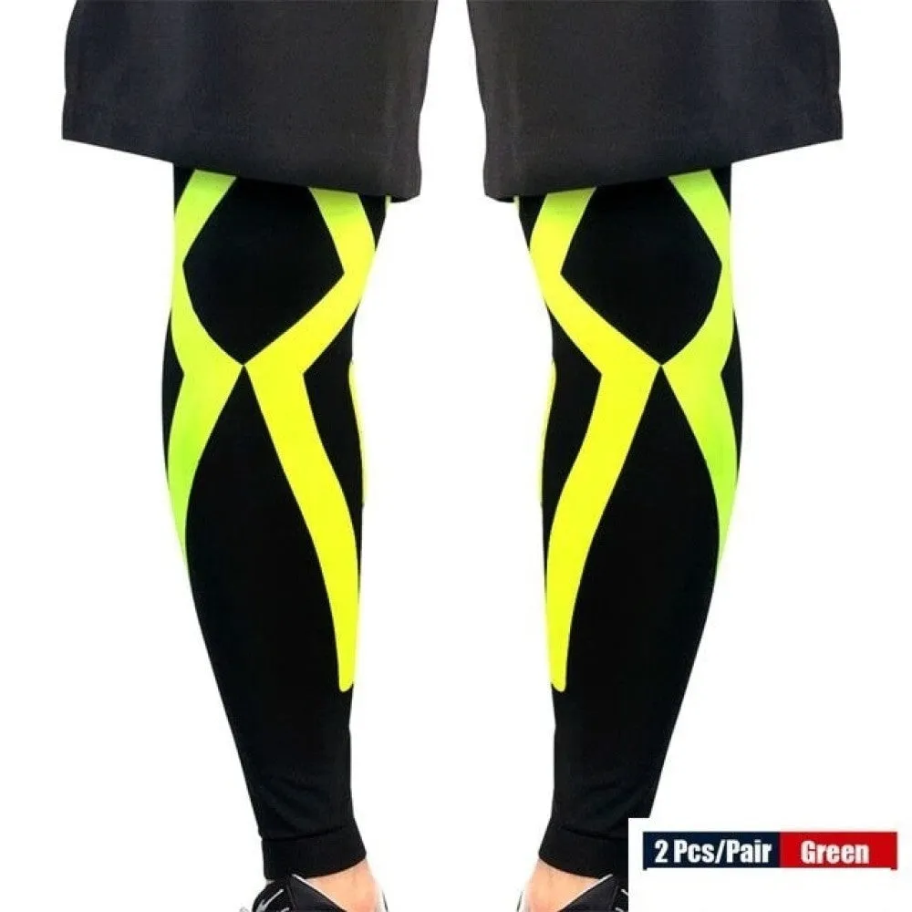 2pcs/pair Full Length Knee Brace Leg Sleeves for Men Women