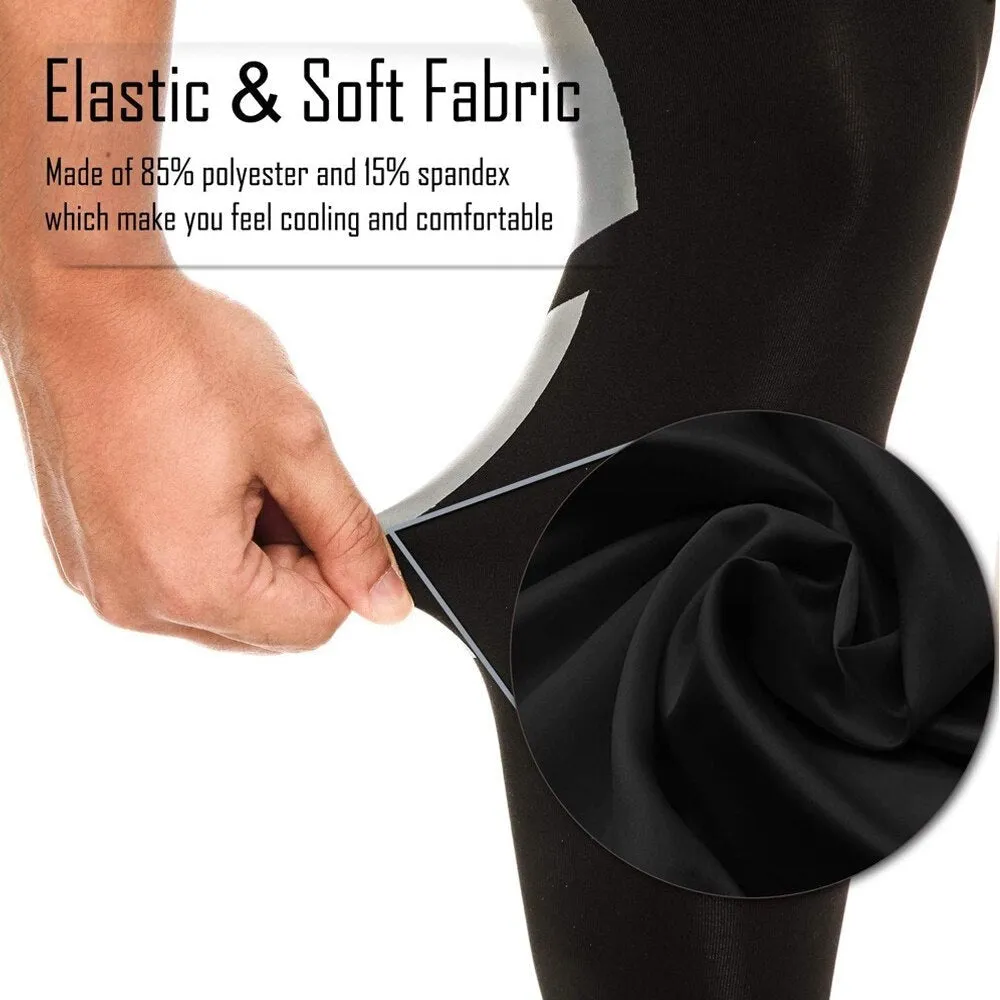 2pcs/pair Full Length Knee Brace Leg Sleeves for Men Women
