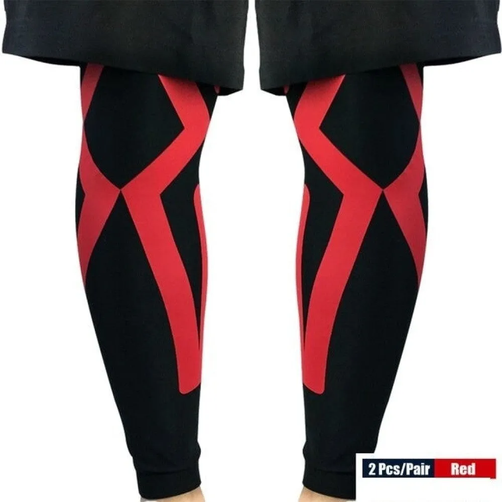 2pcs/pair Full Length Knee Brace Leg Sleeves for Men Women