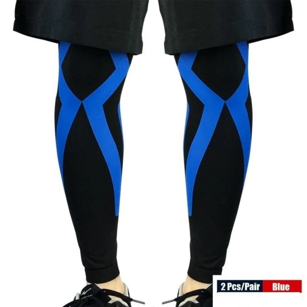 2pcs/pair Full Length Knee Brace Leg Sleeves for Men Women