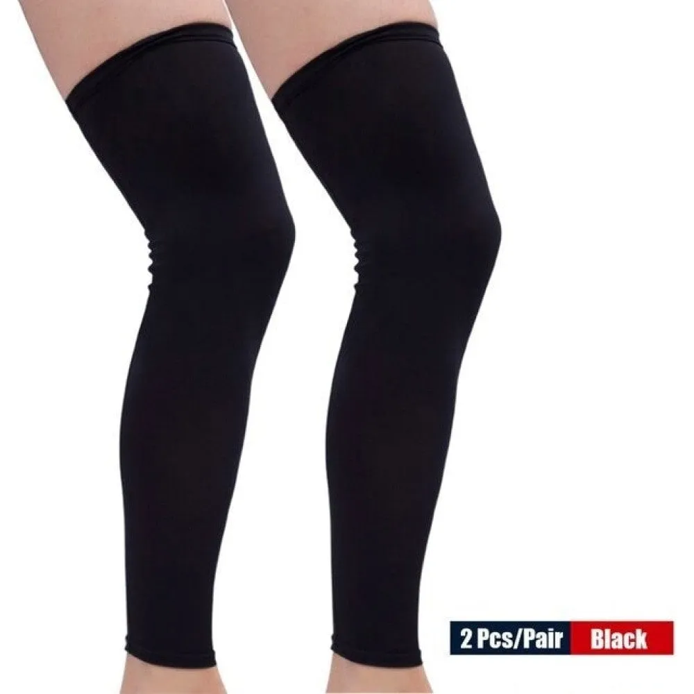 2pcs/pair Full Length Knee Brace Leg Sleeves for Men Women