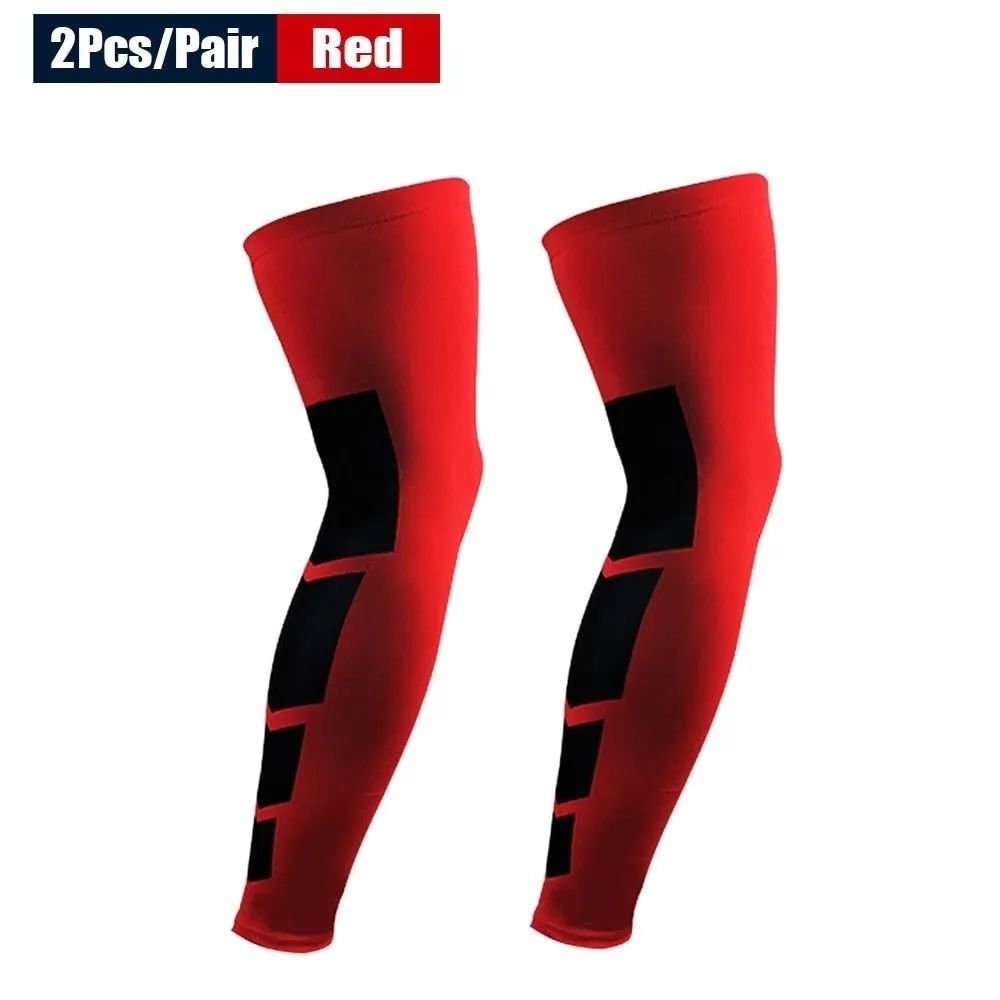 2pcs/pair Full Length Knee Brace Leg Sleeves for Men Women