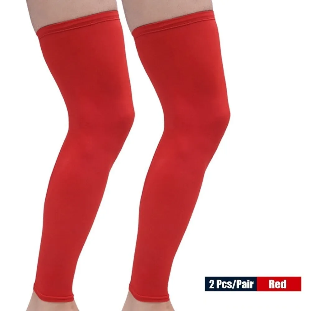 2pcs/pair Full Length Knee Brace Leg Sleeves for Men Women