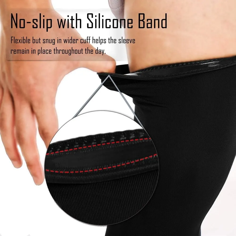 2pcs/pair Full Length Knee Brace Leg Sleeves for Men Women