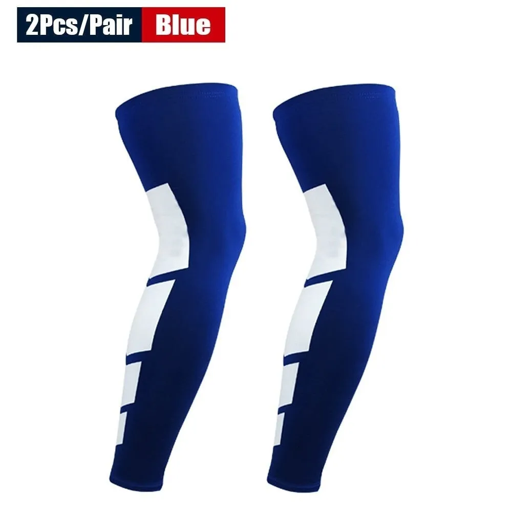 2pcs/pair Full Length Knee Brace Leg Sleeves for Men Women