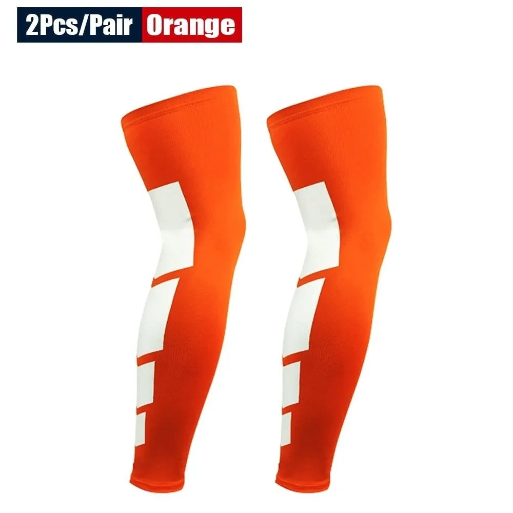 2pcs/pair Full Length Knee Brace Leg Sleeves for Men Women