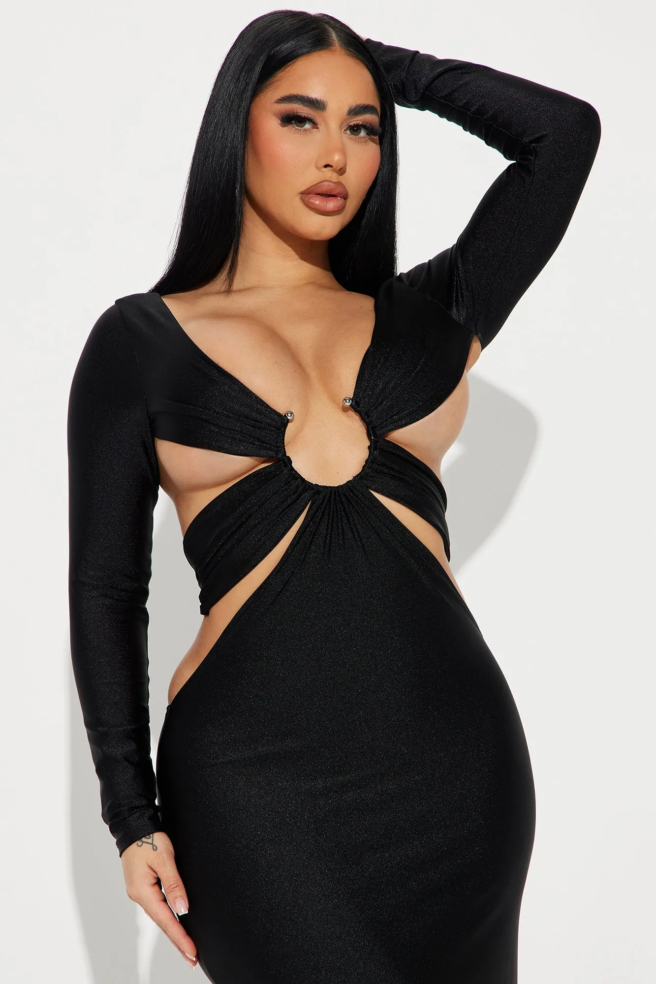 Adrienne Cut Out Maxi Dress - Black