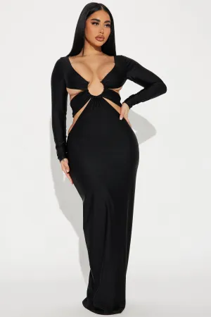 Adrienne Cut Out Maxi Dress - Black