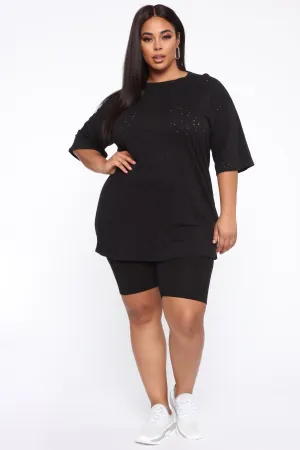 Always On Point Short Set - Black/Black