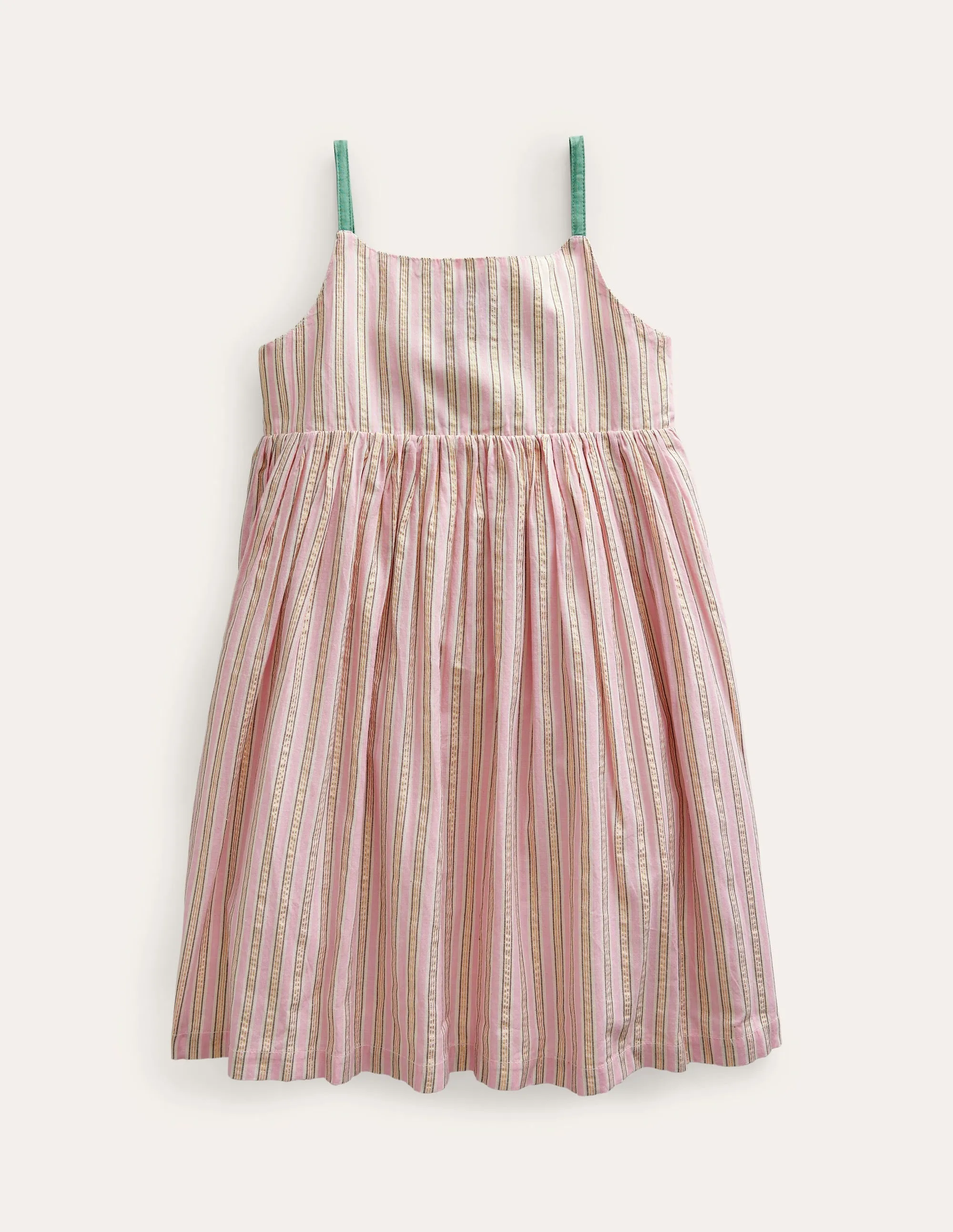 Back Detail Cut Out Dress-Lilac and Metallic Stripe