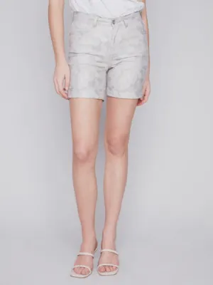 Colored Short With Roll Up Hem
