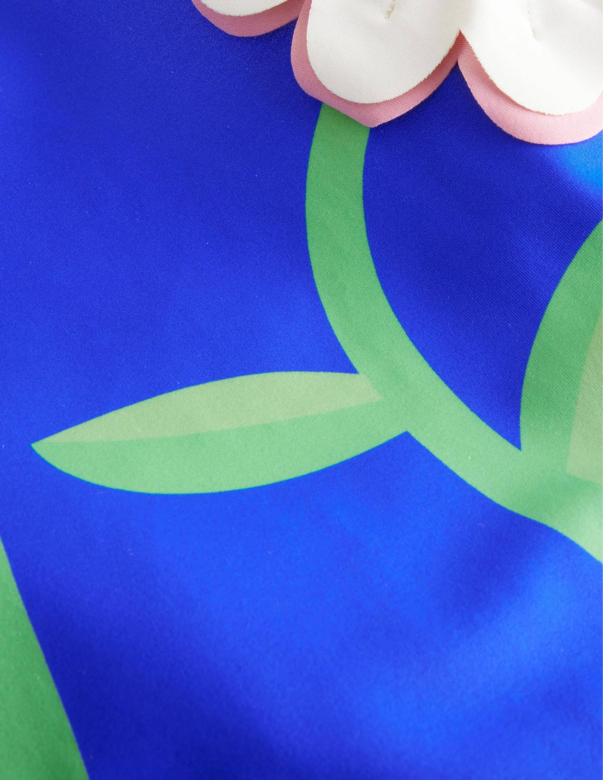 Cut-Out Flower Swimsuit-Cobalt Blue Flower
