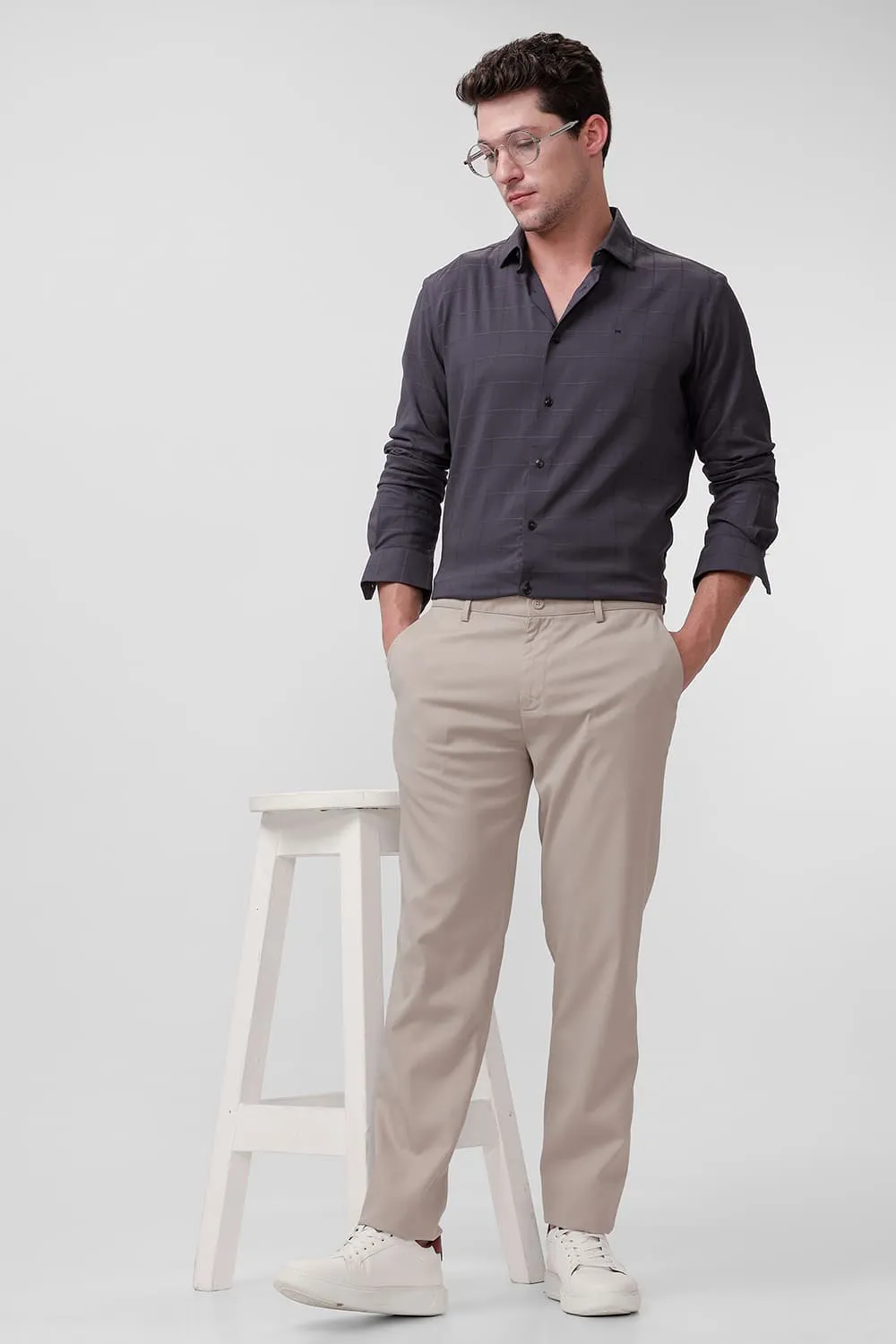 Drift Fit Catonic Poly Viscose Twill Trouser