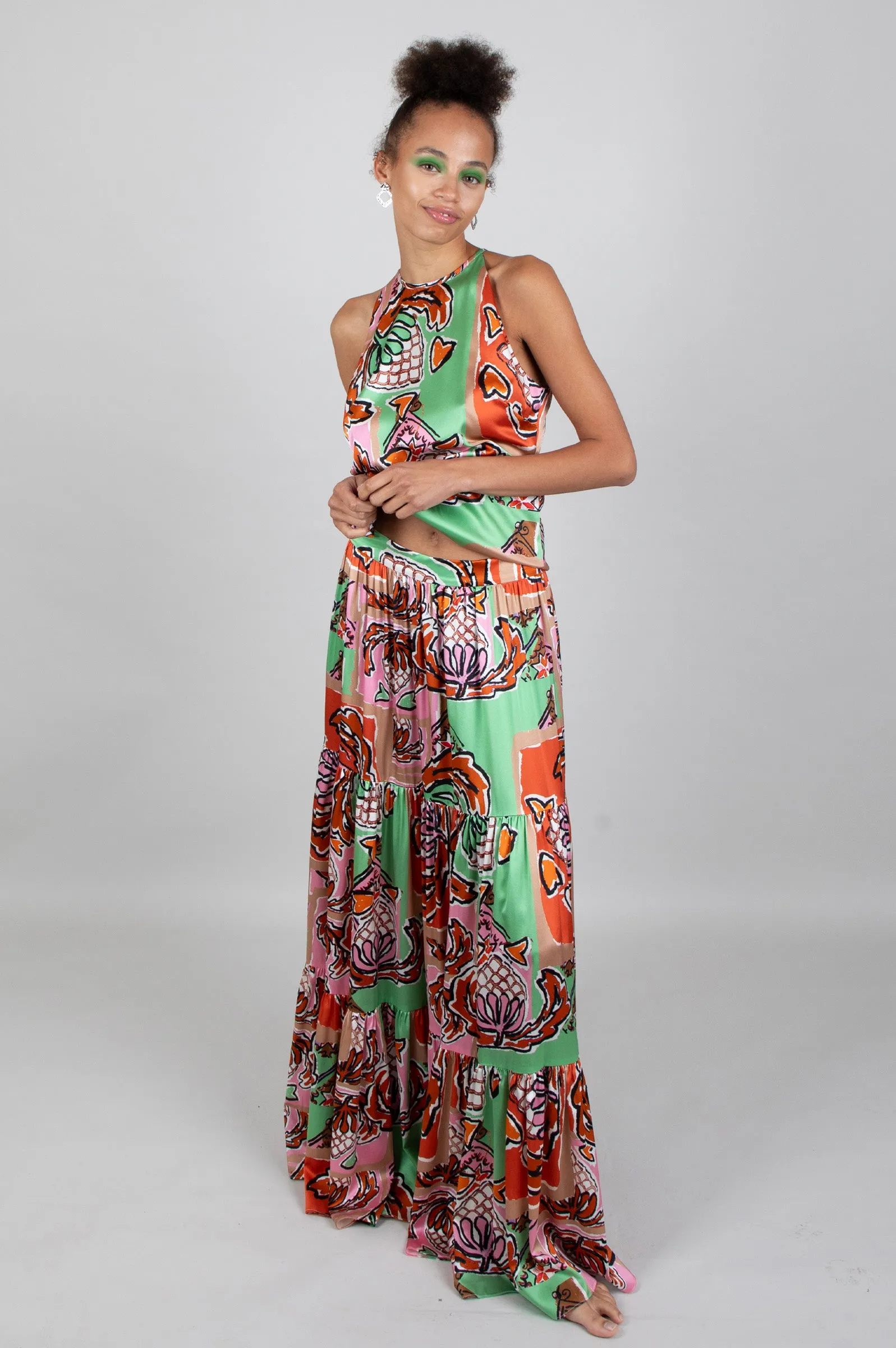 High Neck Cami Top / "Calliope"