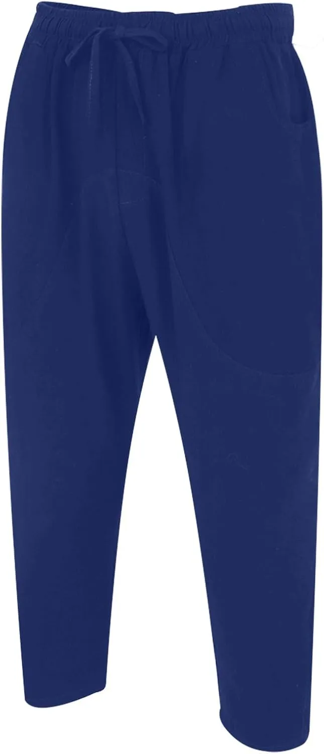 Linen Pants Men Loose Fit Classic Flat Front Chino Pants Casual Lightweight Straight Leg Summer Beach Trousers