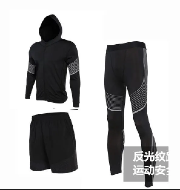 Men's Run set Fitness Suit Gym Wicking Compression Jogging sports tracksuits running sportswear