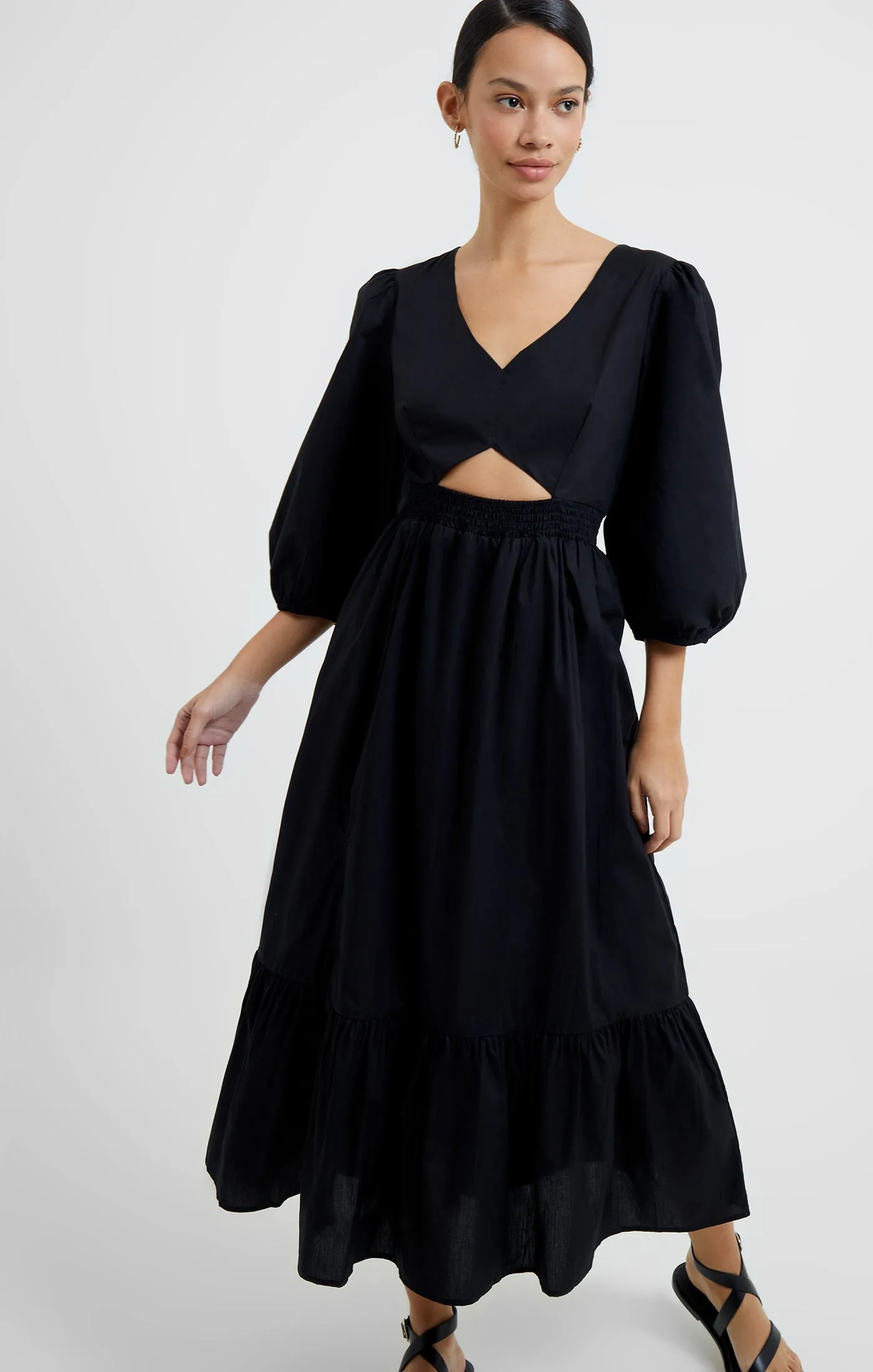 Rhodes Poplin Cut-Out Midaxi Dress