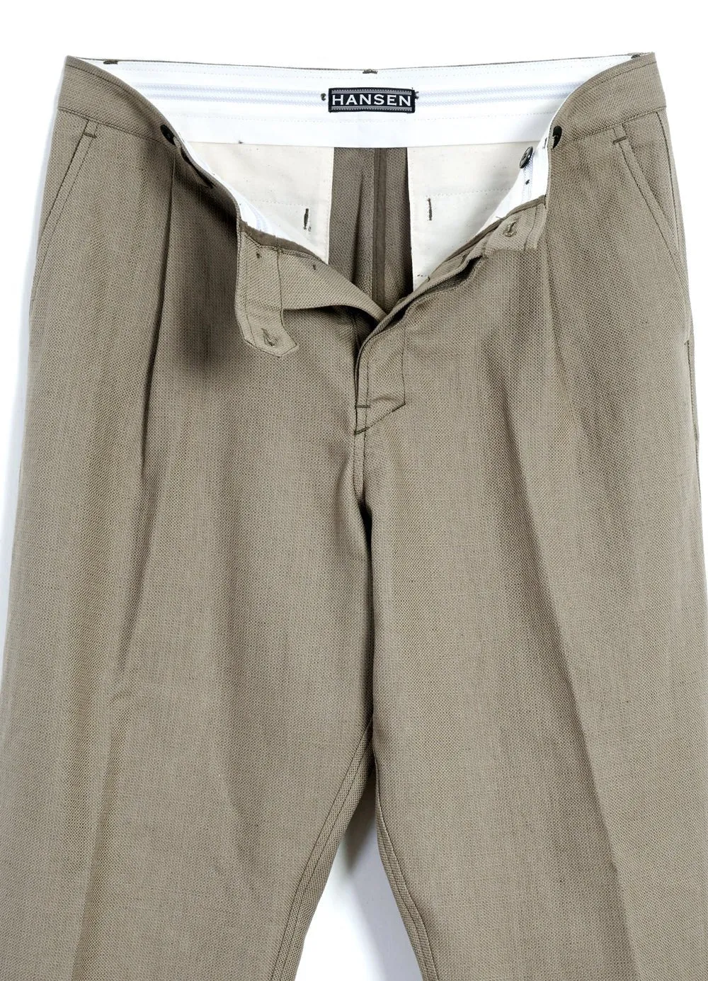 SUNE | Pleated Wide Cut Trousers | Bay Leaf