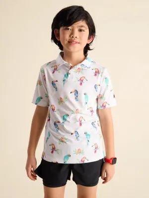 The Dude Where's Macaw (Boys Performance Polo)