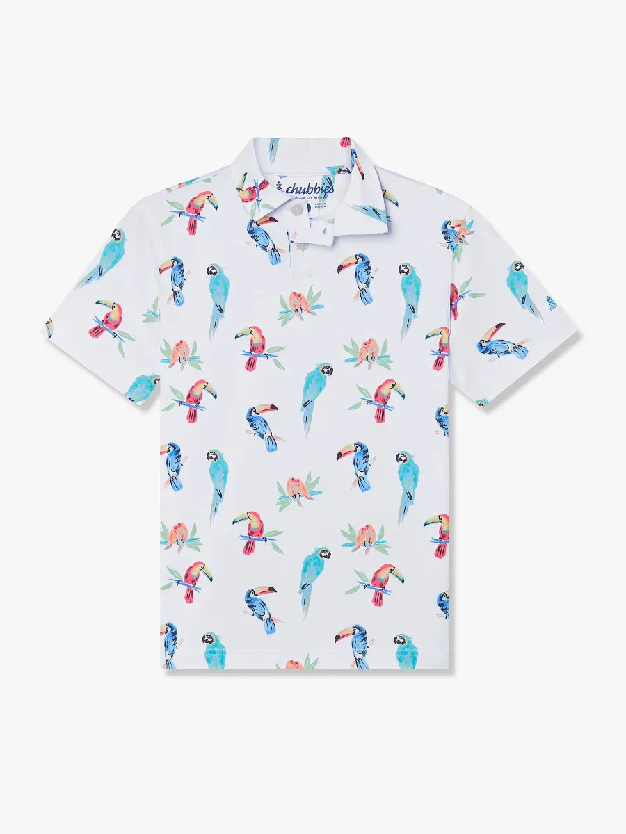 The Dude Where's Macaw (Boys Performance Polo)