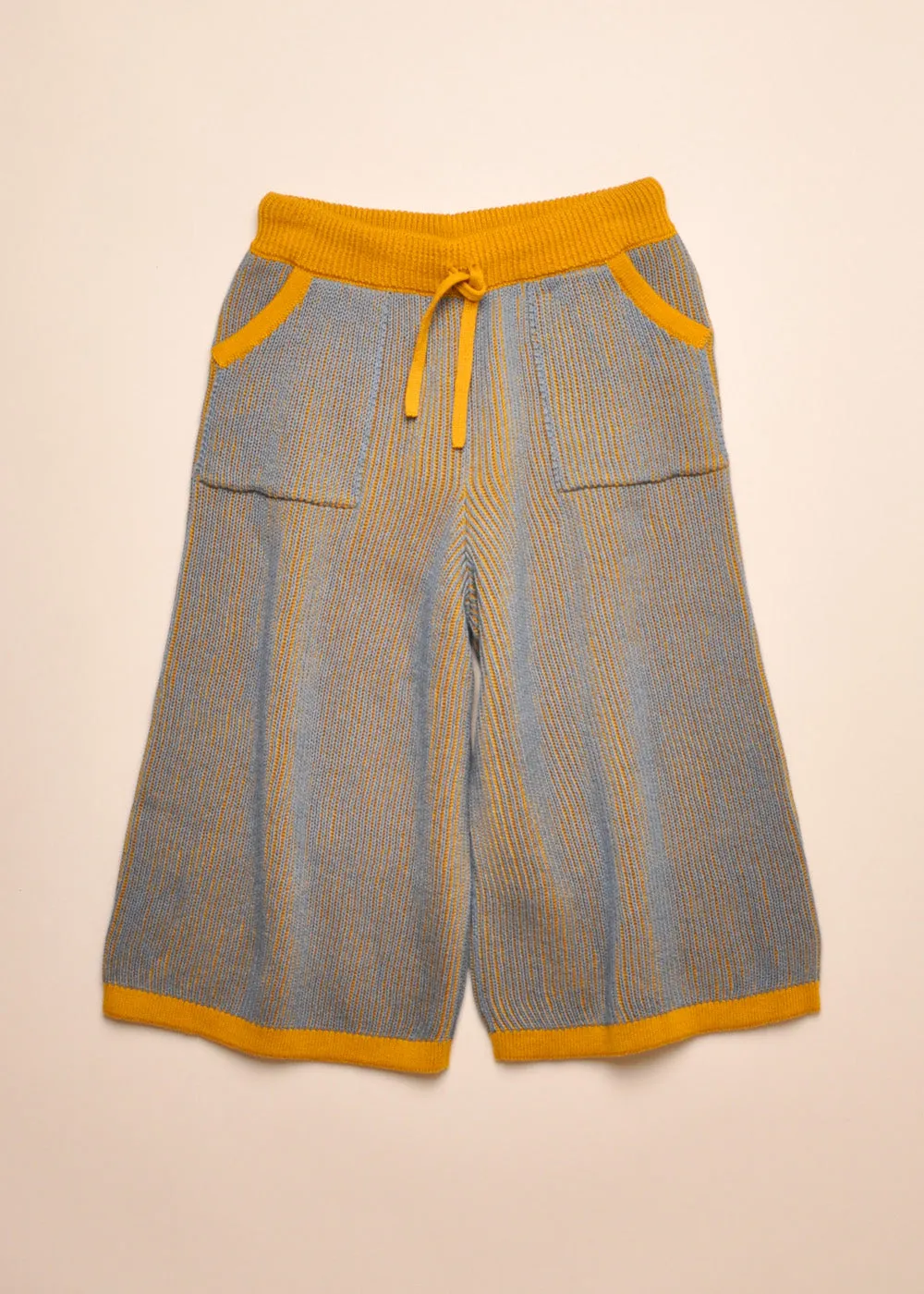 TWO TONE RIB KNIT SET - MUSTARD